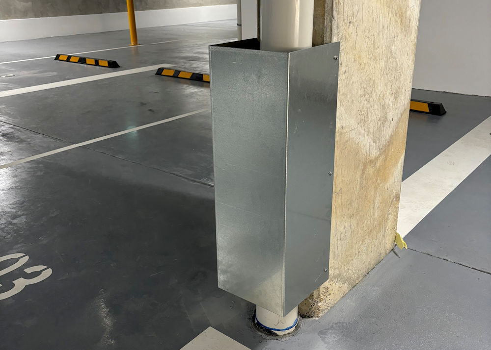 Steel corner protection installed in Perth car park