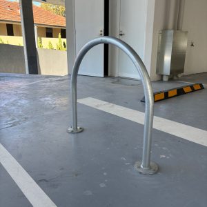 Steel bicycle parking racks installed in Perth public space