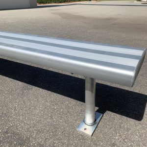 Stainless steel bench seating installed in Perth outdoor area